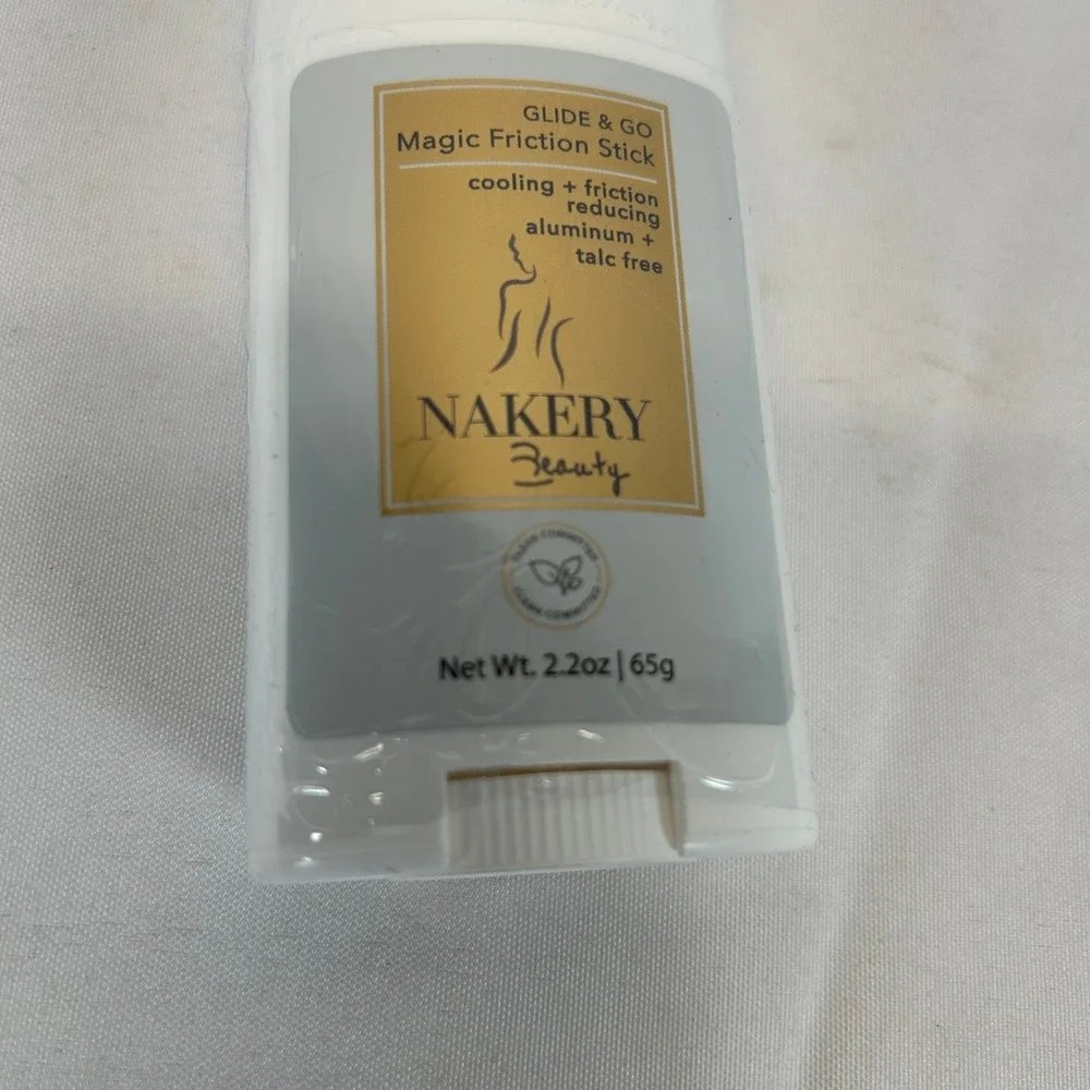 Nakery Beauty Glide & Go Magic Friction Stick 2.2oz 2-Pack Aluminum Talc Free
